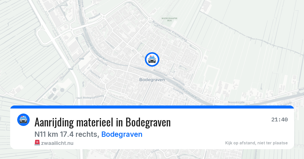 Aanrijding materieel in Bodegraven — 21 jul 2026