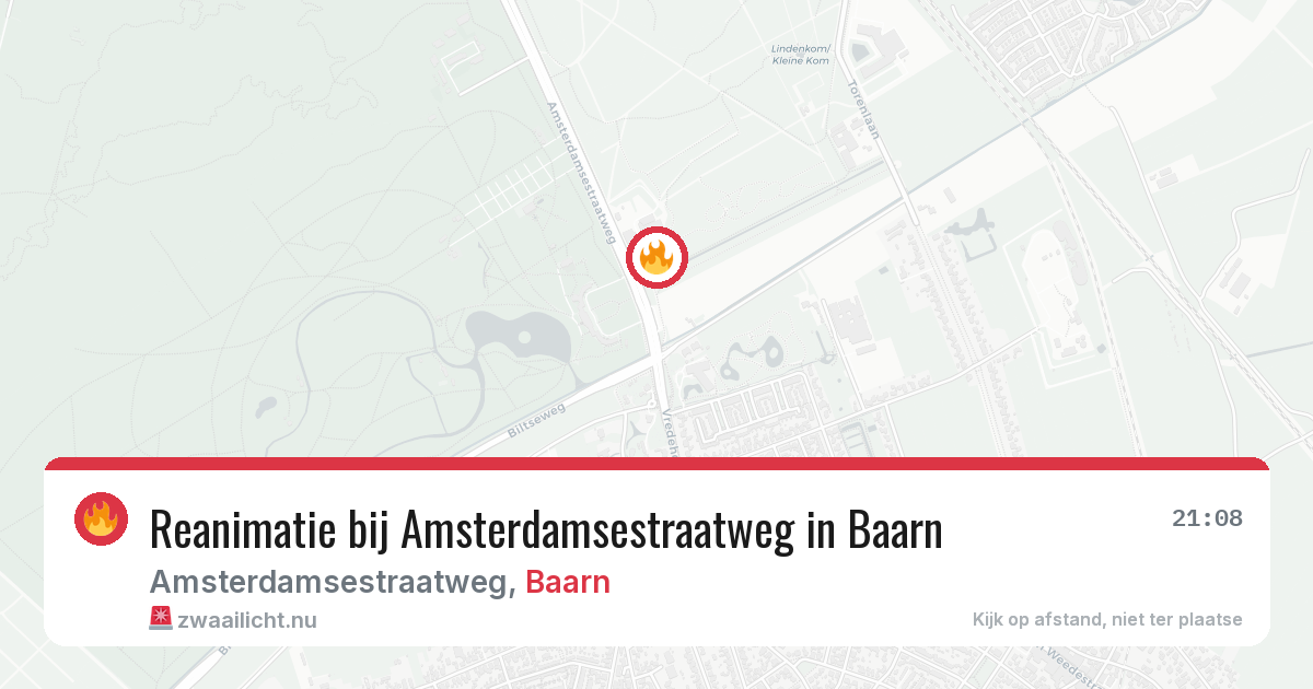 Reanimatie bij Amsterdamsestraatweg in Baarn — 29 mrt 2026