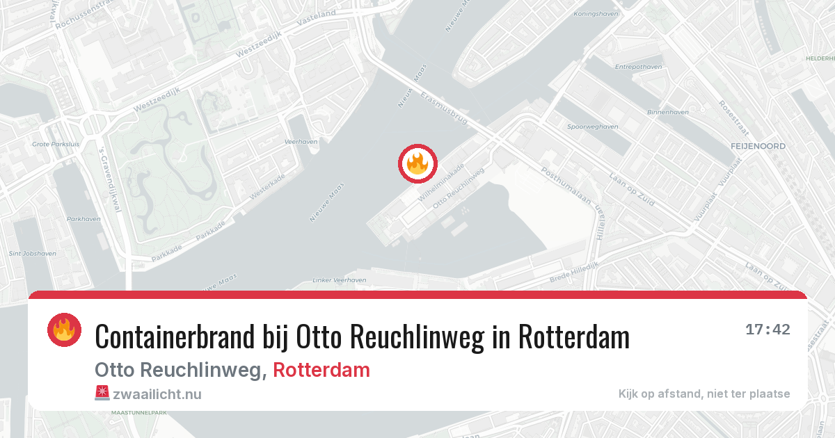 Containerbrand bij Otto Reuchlinweg in Rotterdam — 5 jun 2026