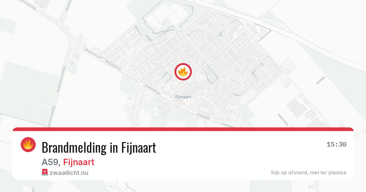 Brandmelding in Fijnaart — 3 jun 2026