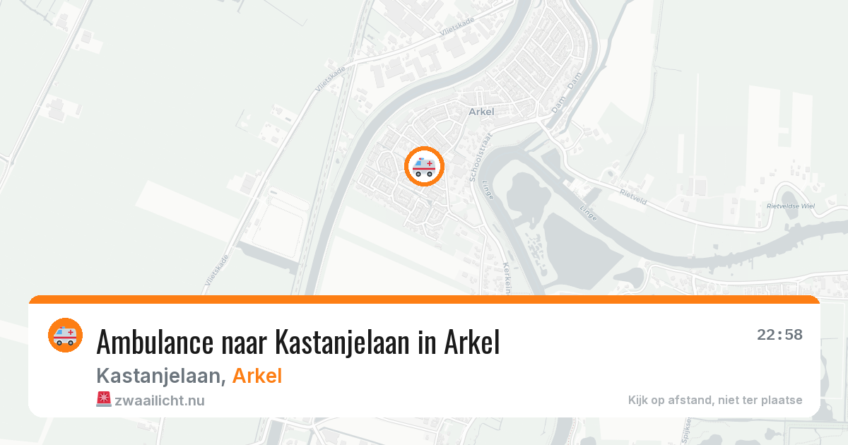 Ambulance naar Kastanjelaan in Arkel — 19 jul 2026