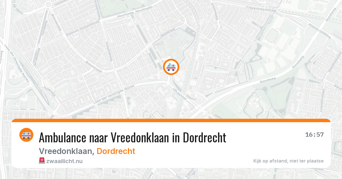 Ambulance naar Vreedonklaan in Dordrecht — 23 mrt 2026