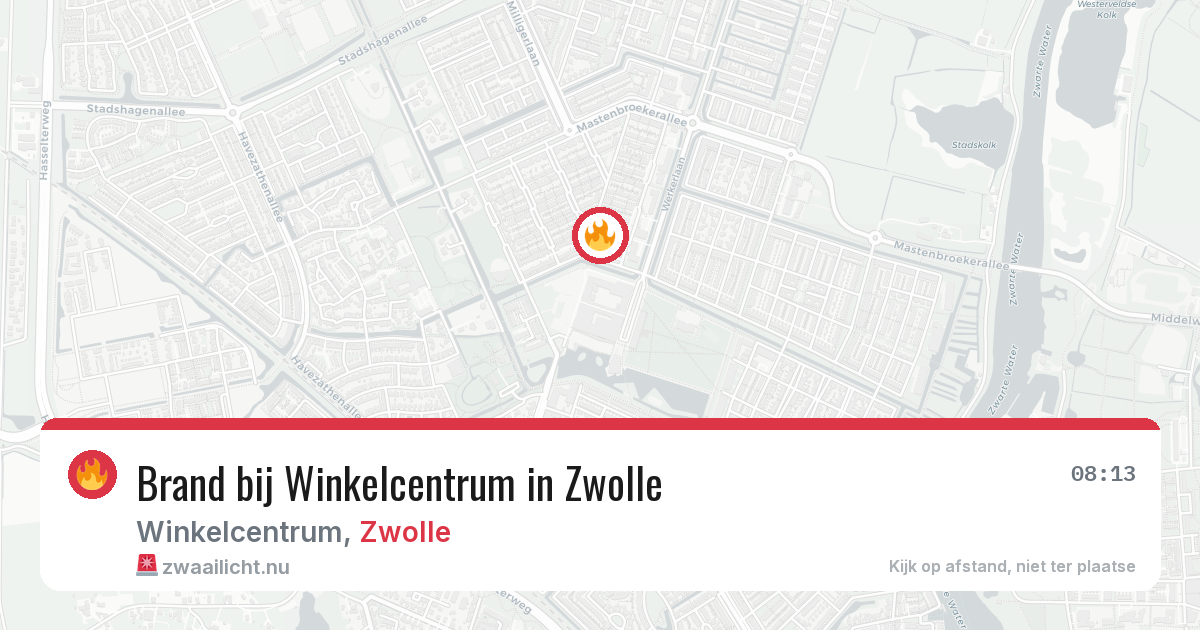 Brand bij Winkelcentrum in Zwolle — 6 jun 2026