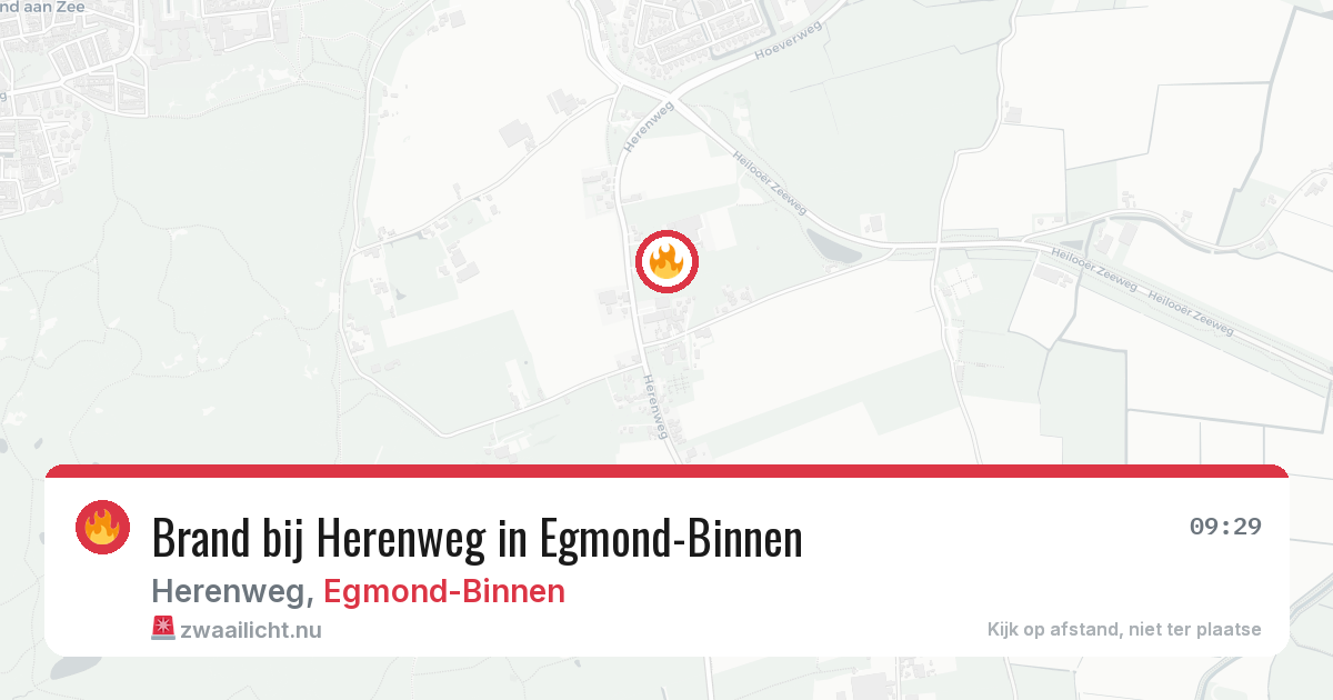 Brand bij Herenweg in Egmond-Binnen — 10 feb 2026