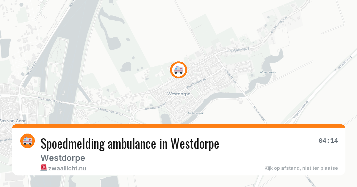 Spoedmelding ambulance in Westdorpe — 5 mei 2026