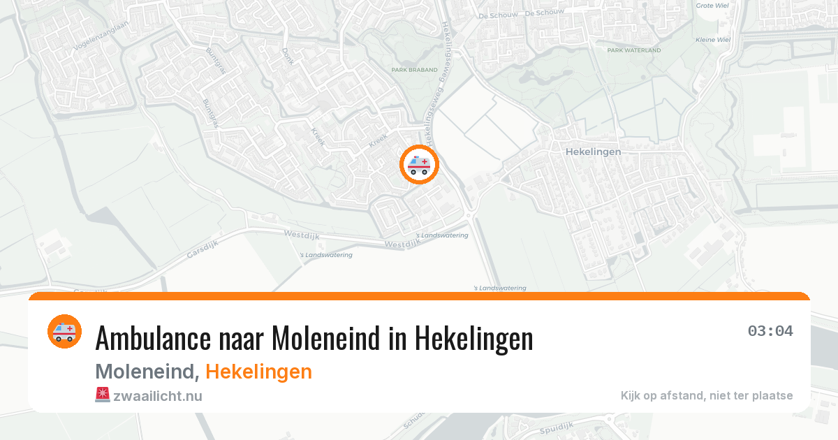 Ambulance naar Moleneind in Hekelingen — 18 jul 2026