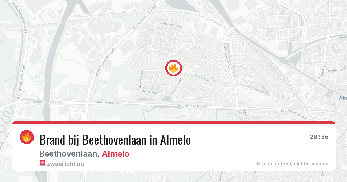 Brand bij Beethovenlaan in Almelo — 20 mrt 2026