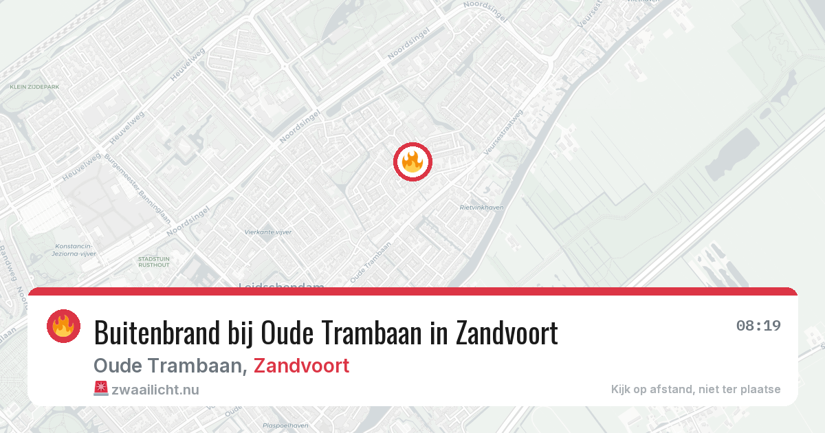 Buitenbrand bij Oude Trambaan in Zandvoort — 27 jul 2026