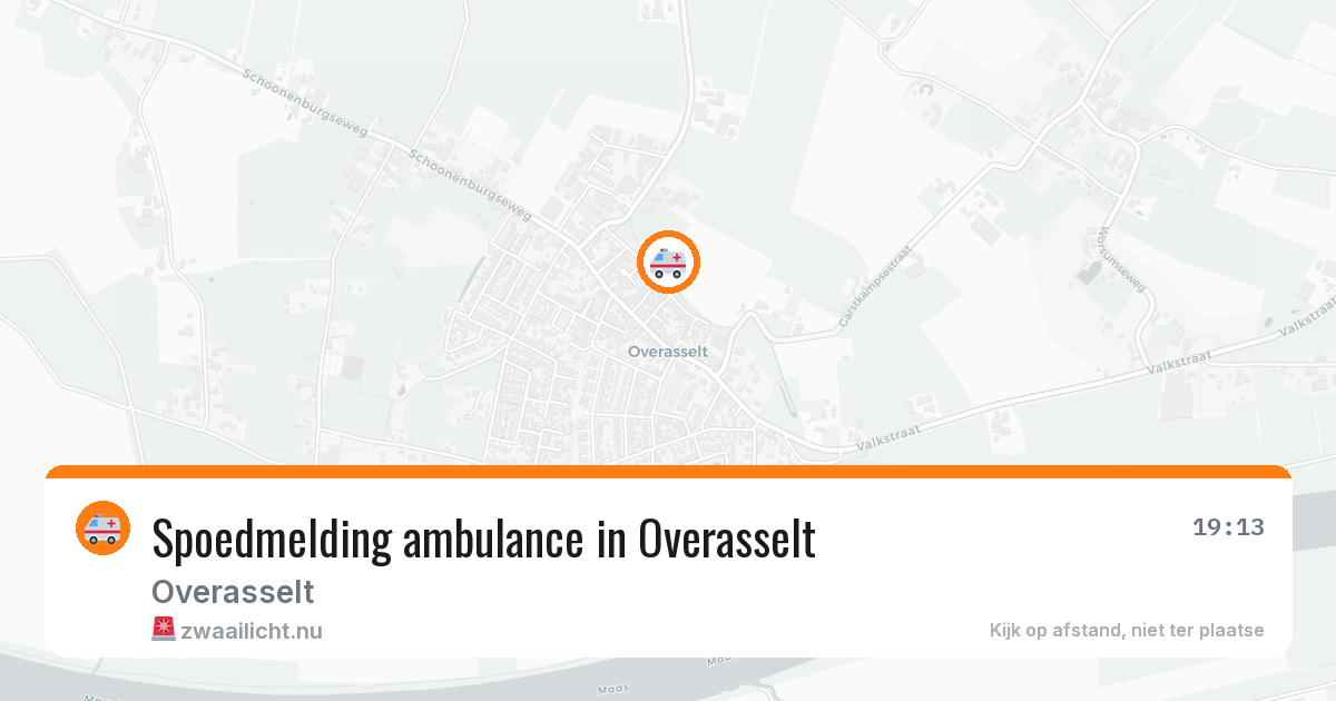 Spoedmelding ambulance in Overasselt — 28 jan 2026
