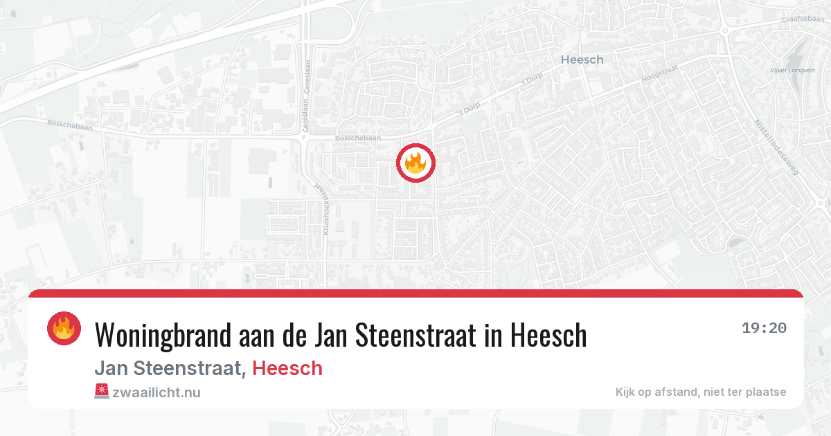 Woningbrand aan de Jan Steenstraat in Heesch — 7 mei 2026