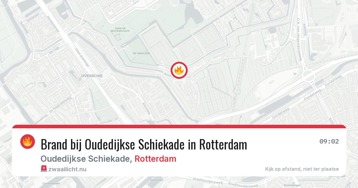 Brand bij Oudedijkse Schiekade in Rotterdam — 21 apr 2026
