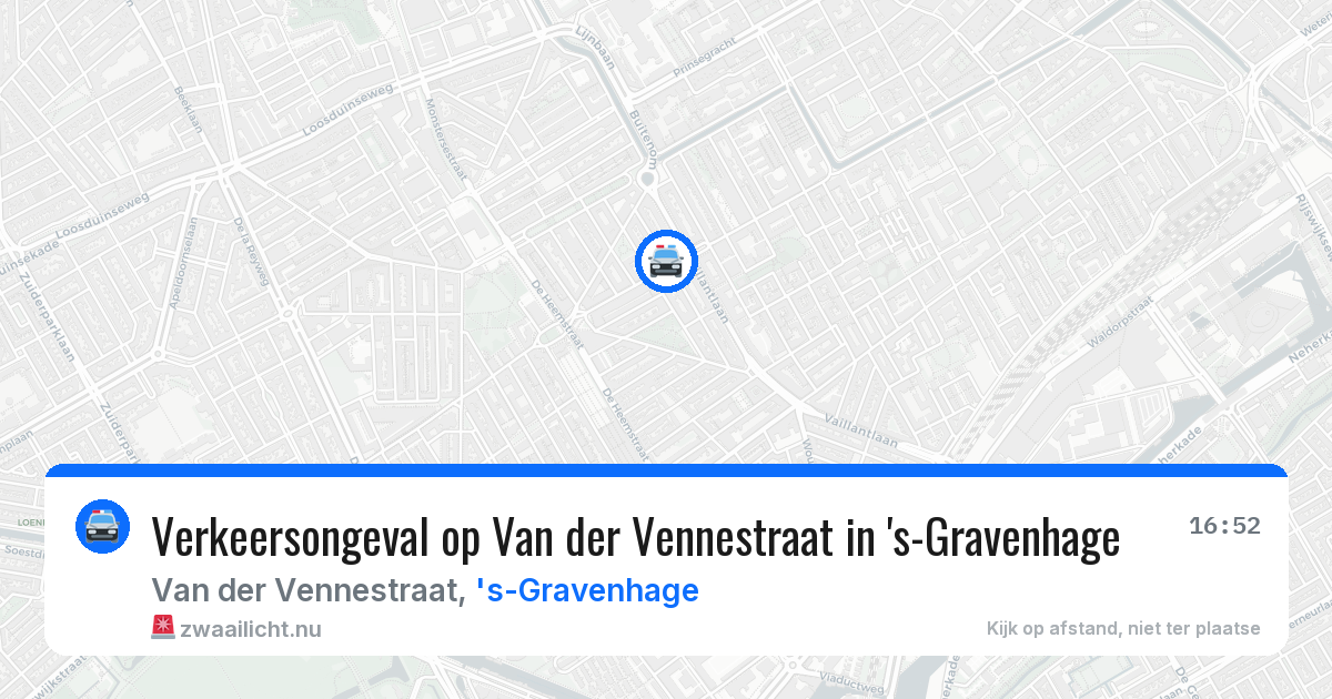 Verkeersongeval op Van der Vennestraat in 's-Gravenhage — 8 mei 2026