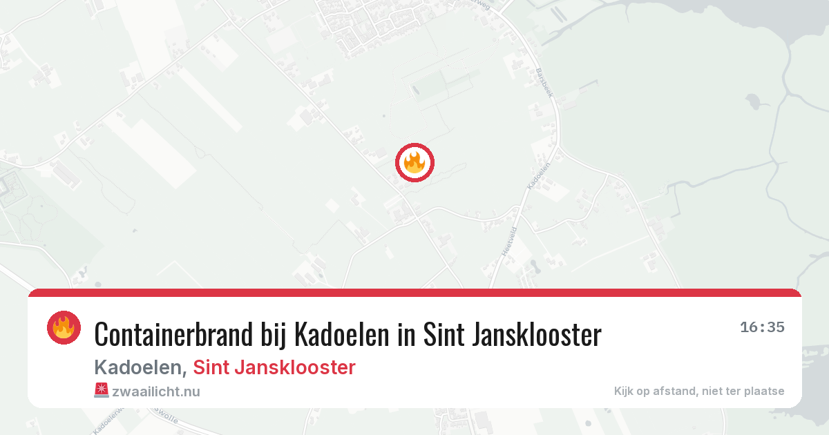 Containerbrand bij Kadoelen in Sint Jansklooster — 27 mei 2026