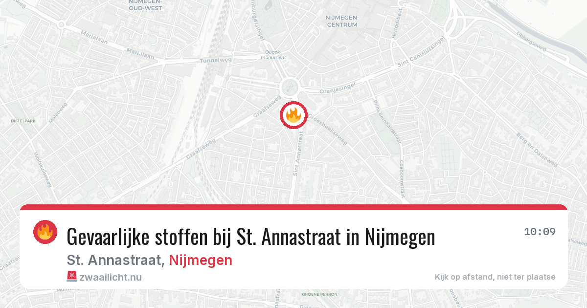 Gevaarlijke stoffen bij St. Annastraat in Nijmegen — 6 mei 2026