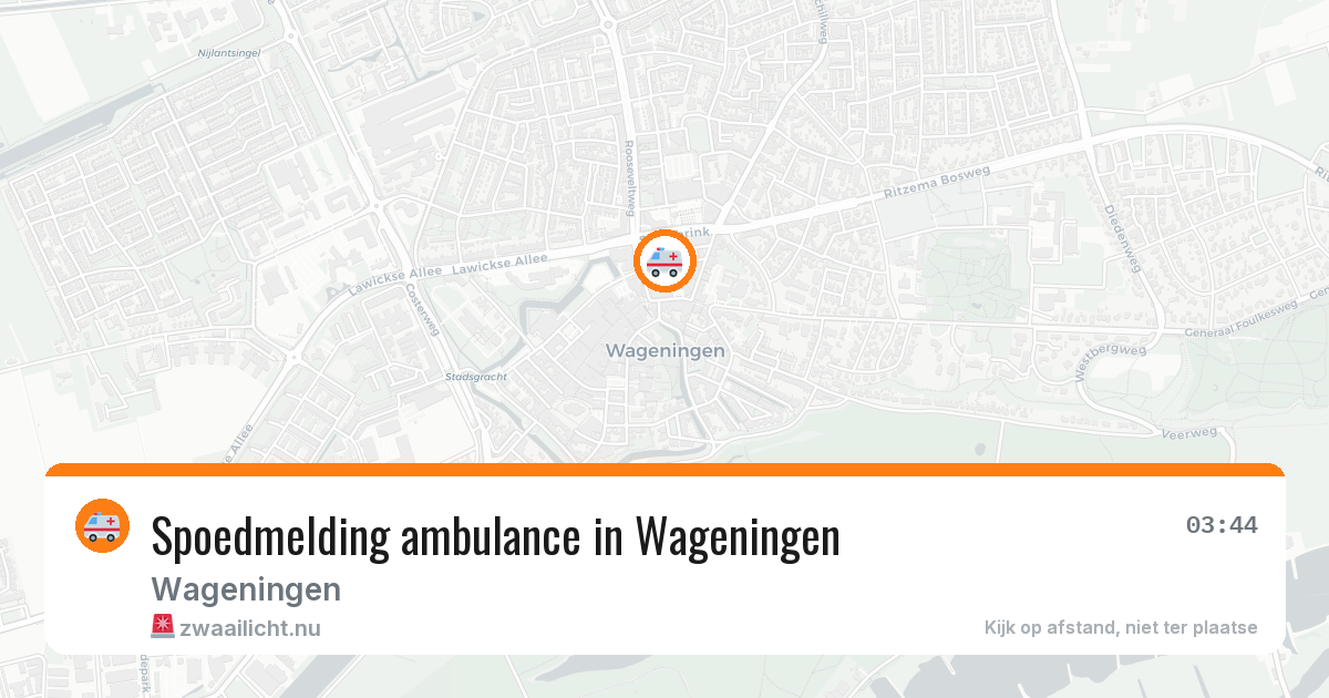 Spoedmelding ambulance in Wageningen — 11 jul 2026