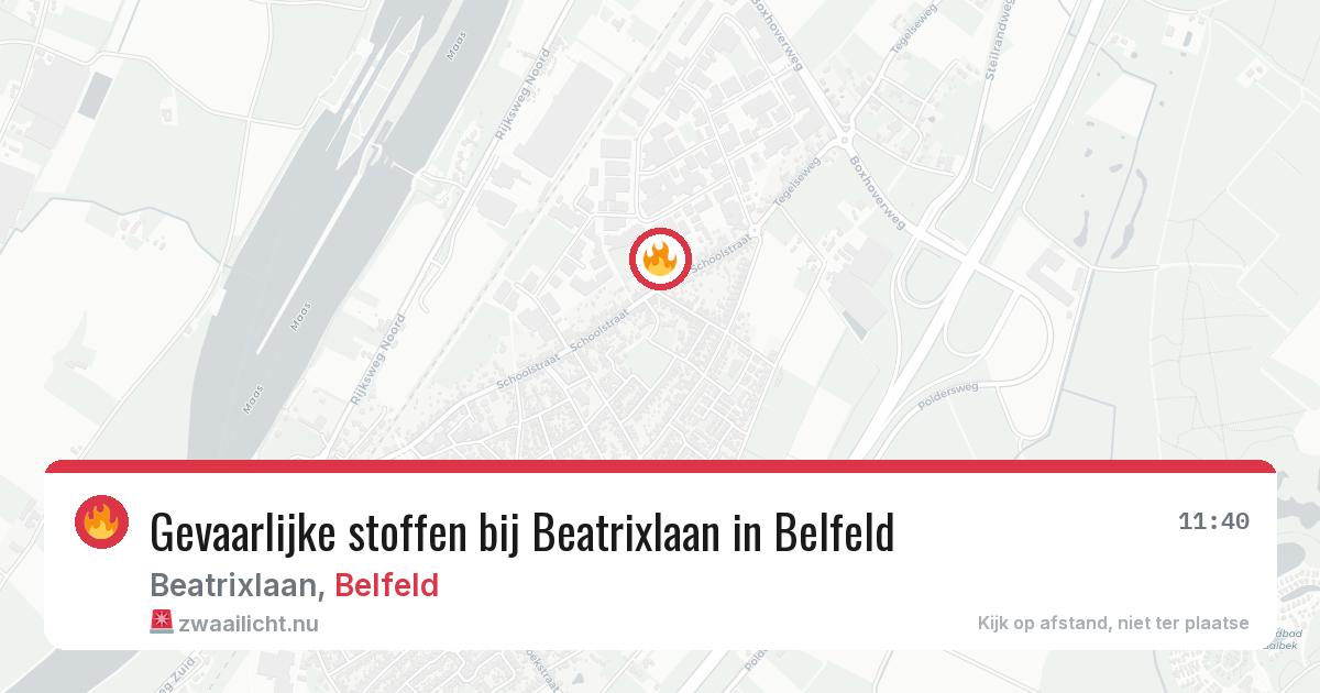 Gevaarlijke stoffen bij Beatrixlaan in Belfeld — 31 mrt 2026