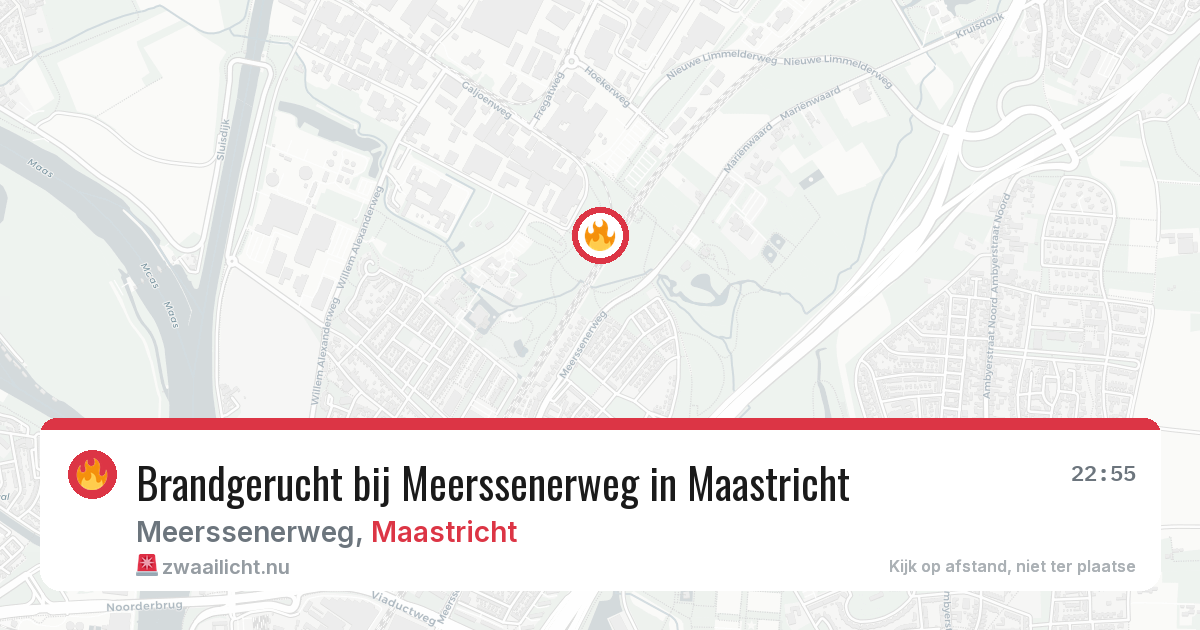 Brandgerucht bij Meerssenerweg in Maastricht — 23 jun 2026