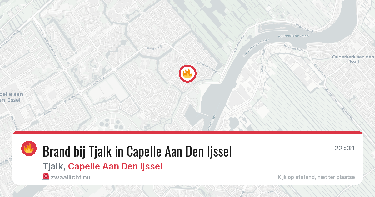 Brand bij Tjalk in Capelle Aan Den Ijssel — 27 mrt 2026
