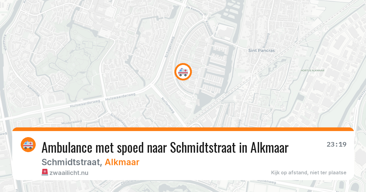 Ambulance met spoed naar Schmidtstraat in Alkmaar — 8 jul 2026