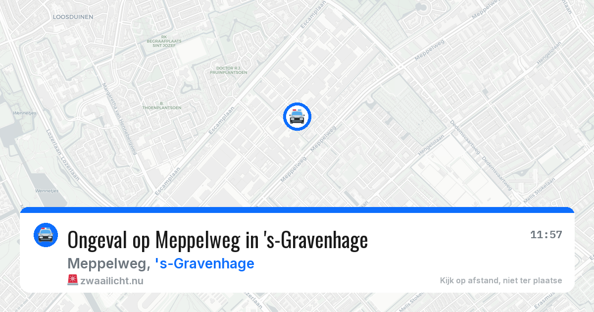 Ongeval op Meppelweg in 's-Gravenhage — 19 mrt 2026