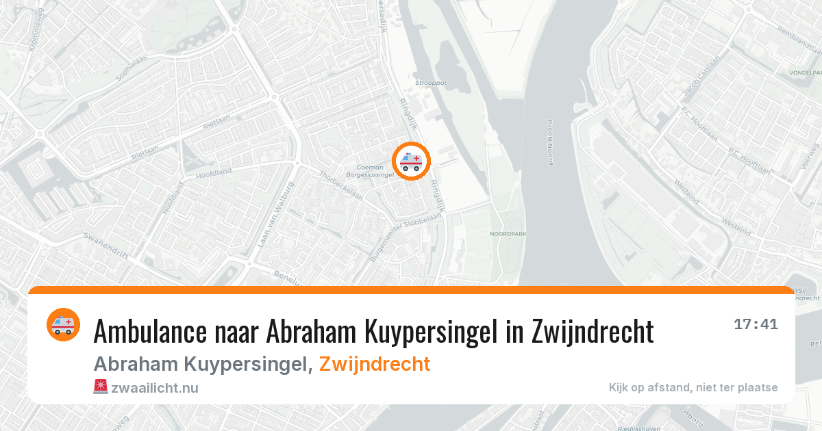 Ambulance naar Abraham Kuypersingel in Zwijndrecht — 6 mei 2026
