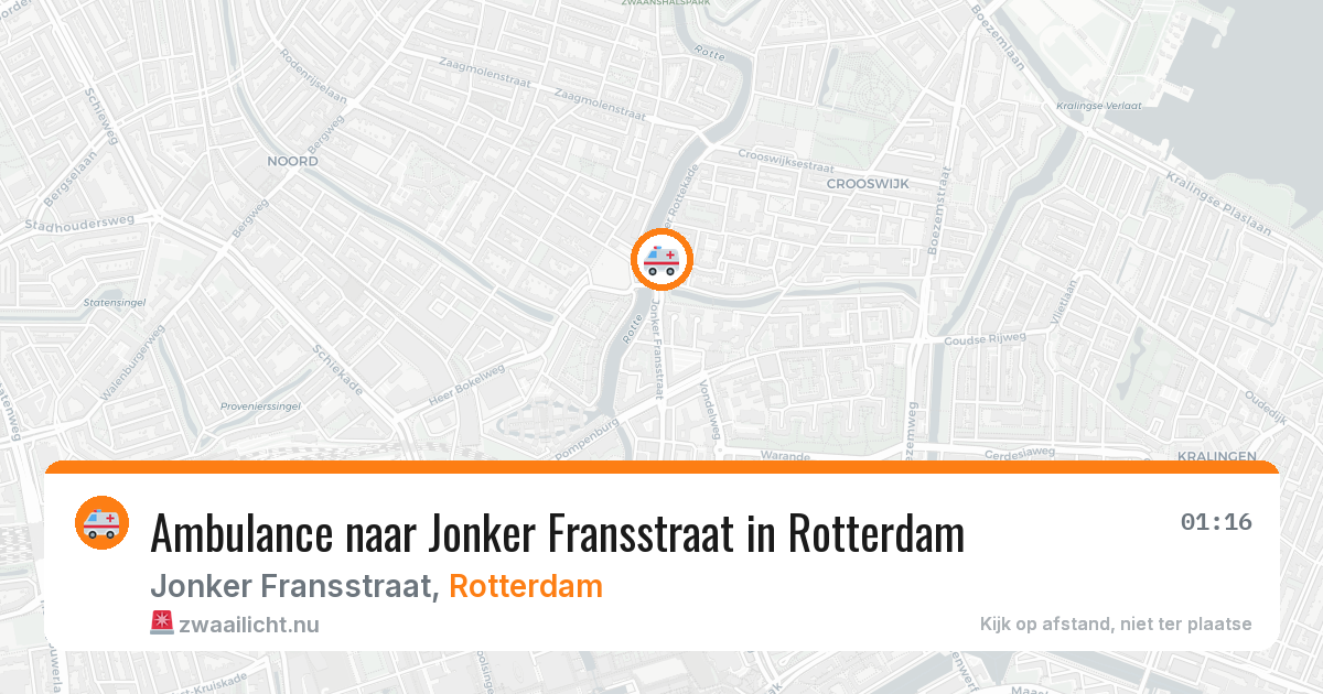 Ambulance naar Jonker Fransstraat in Rotterdam — 10 jul 2026