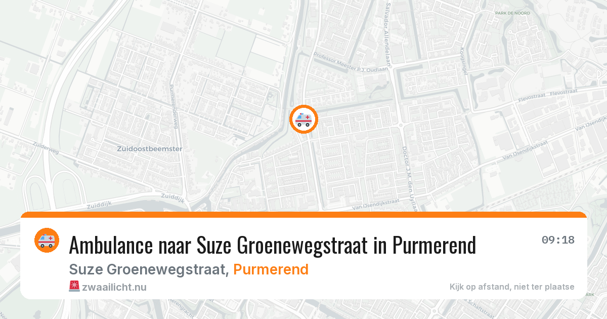 Ambulance naar Suze Groenewegstraat in Purmerend — 12 mei 2026