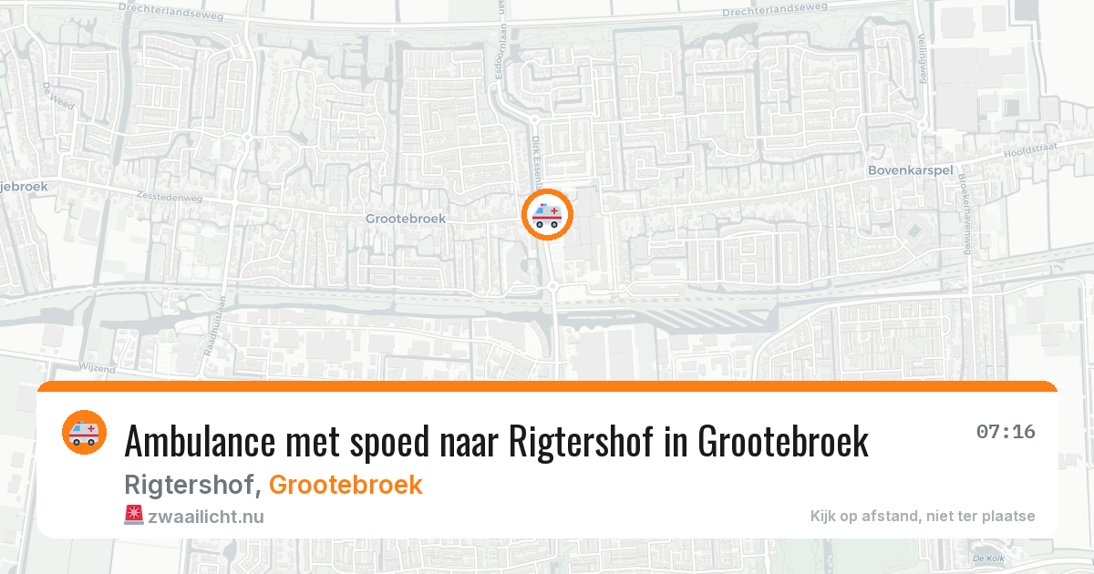 Ambulance met spoed naar Rigtershof in Grootebroek — 19 jul 2026