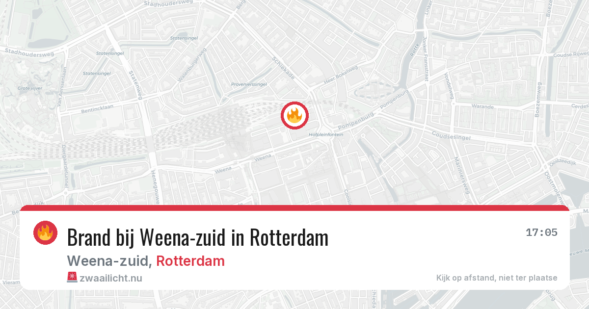 Brand bij Weena-zuid in Rotterdam — 4 jun 2026