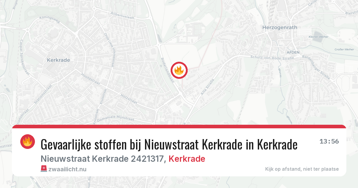 Gevaarlijke stoffen bij Nieuwstraat Kerkrade in Kerkrade — 7 mei 2026