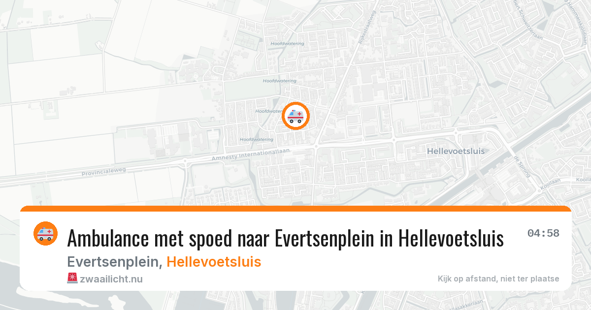 Ambulance met spoed naar Evertsenplein in Hellevoetsluis — 26 apr 2026