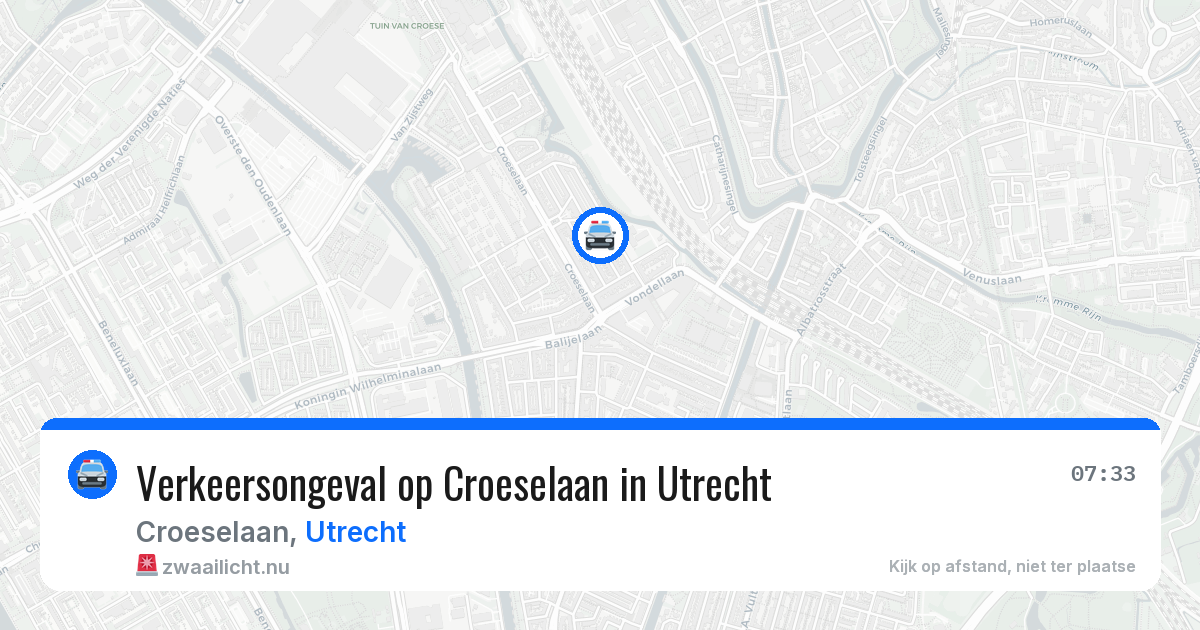 Verkeersongeval op Croeselaan in Utrecht — 12 feb 2026