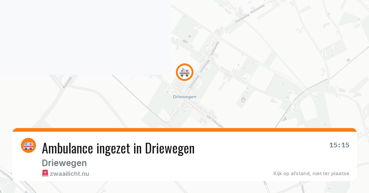 Ambulance ingezet in Driewegen — 28 mrt 2026