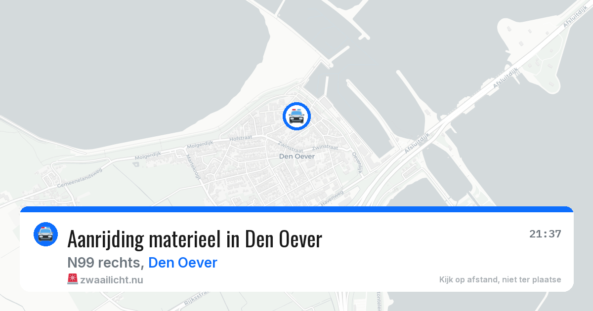 Aanrijding materieel in Den Oever — 23 mei 2026