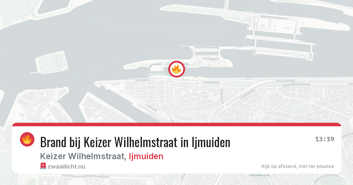 Brand bij Keizer Wilhelmstraat in Ijmuiden — 20 jul 2026