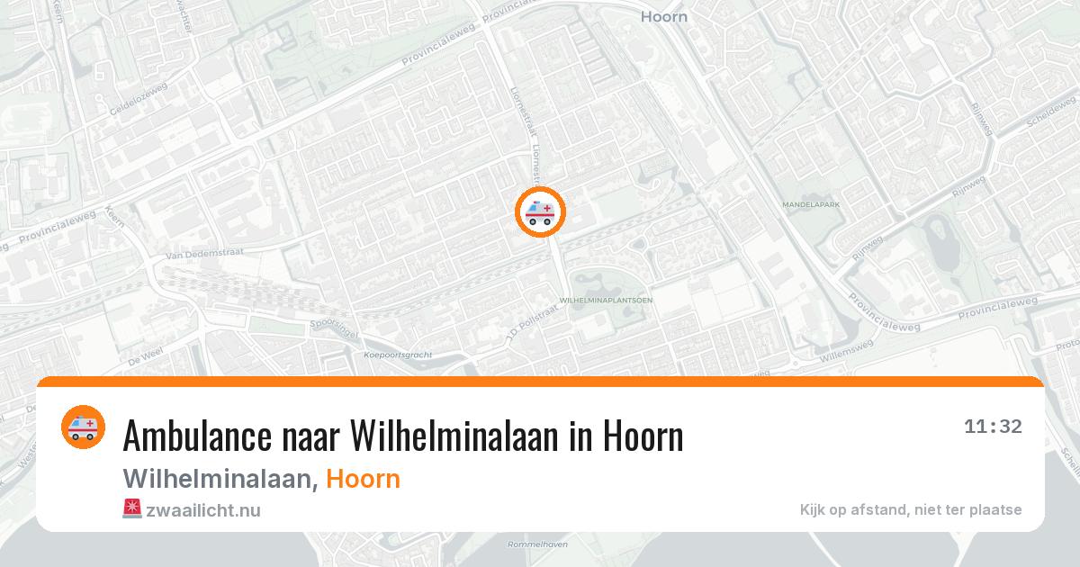 Ambulance naar Wilhelminalaan in Hoorn — 13 jul 2026
