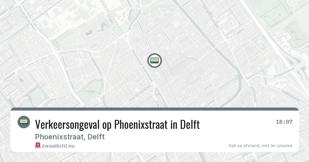 Verkeersongeval op Phoenixstraat in Delft — 15 feb 2026