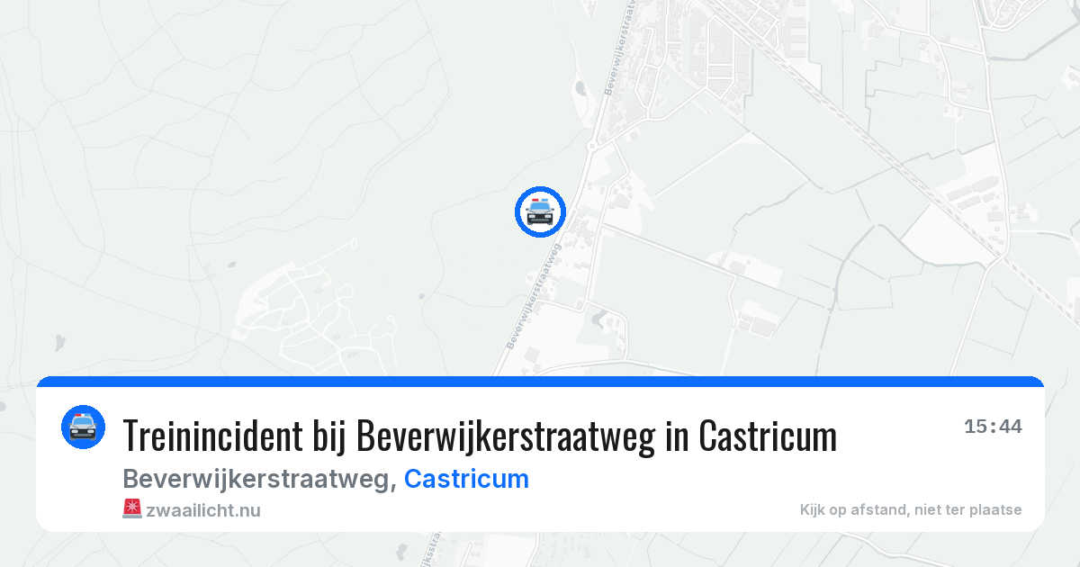 Treinincident bij Beverwijkerstraatweg in Castricum — 14 jul 2026