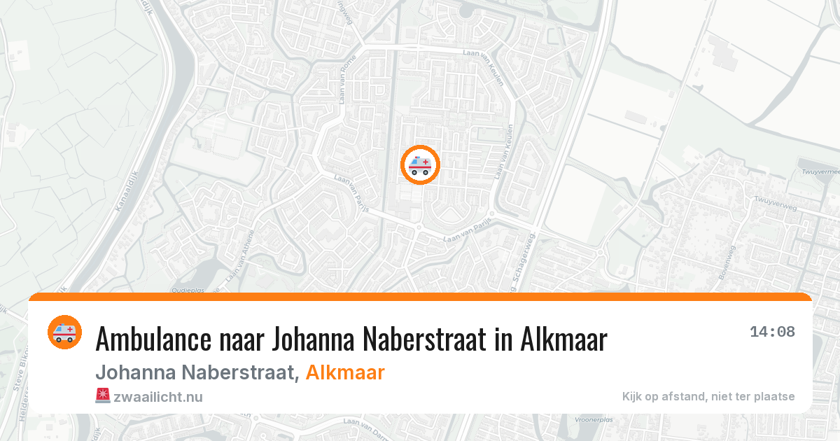 Ambulance naar Johanna Naberstraat in Alkmaar — 21 mrt 2026