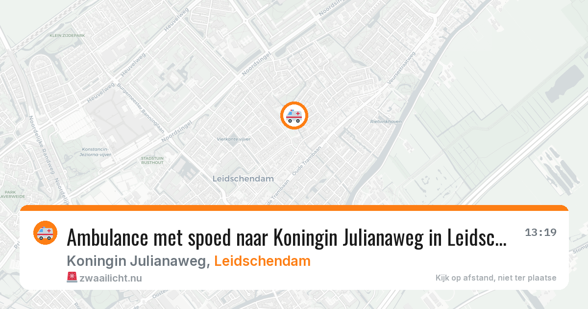 Ambulance met spoed naar Koningin Julianaweg in Leidschendam — 29 mei 2026