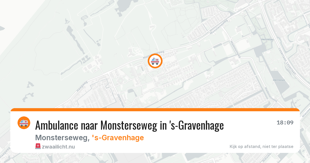 Ambulance naar Monsterseweg in 's-Gravenhage — 18 mrt 2026
