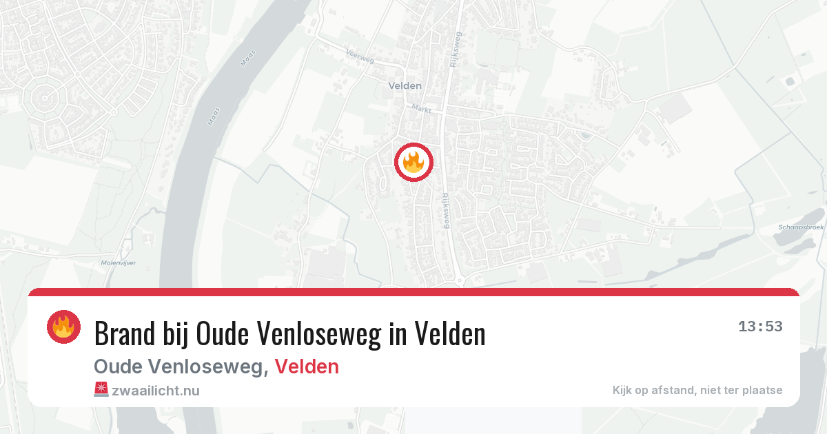 Brand bij Oude Venloseweg in Velden — 13 mei 2026