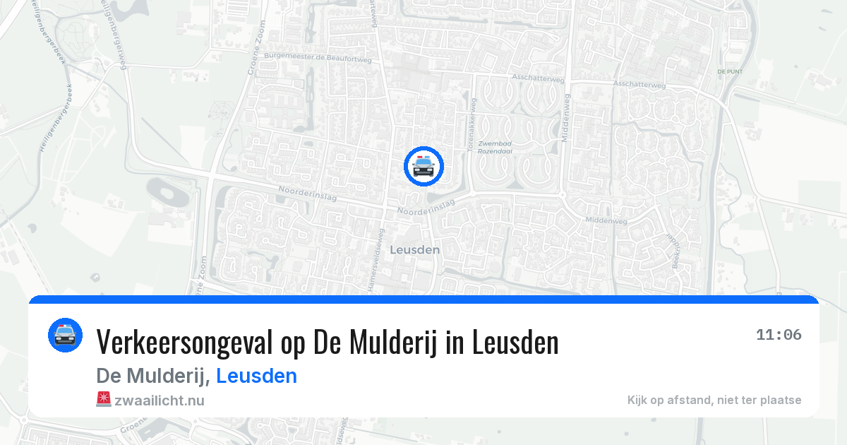 Verkeersongeval op De Mulderij in Leusden — 8 apr 2026