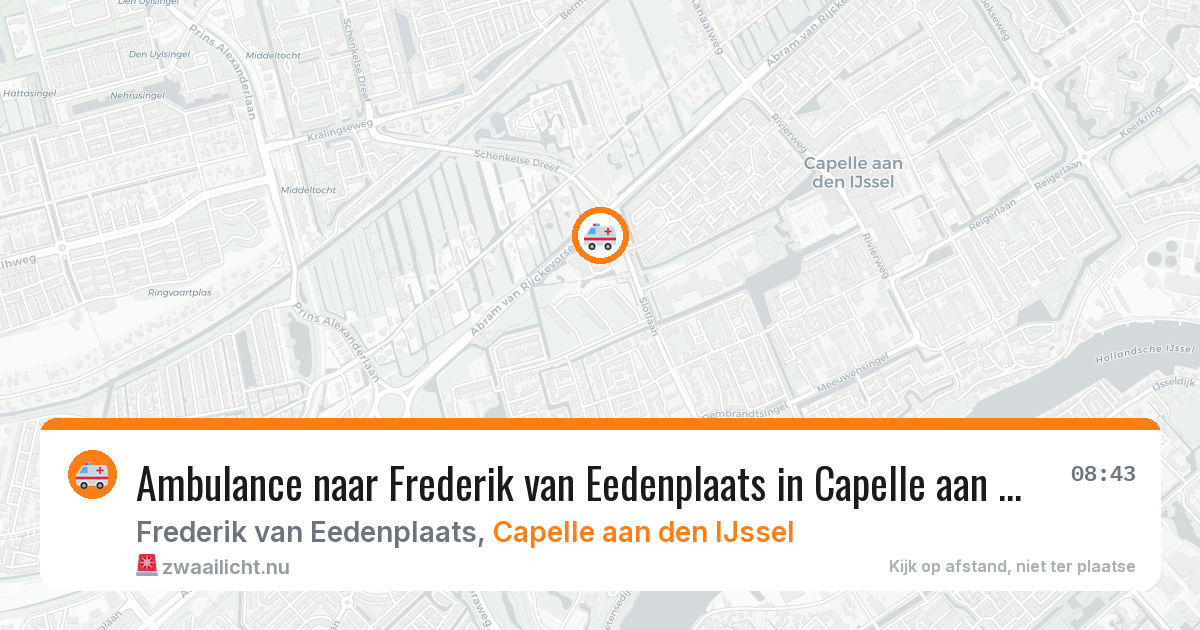 Ambulance naar Frederik van Eedenplaats in Capelle aan den IJssel — 27 apr 2026