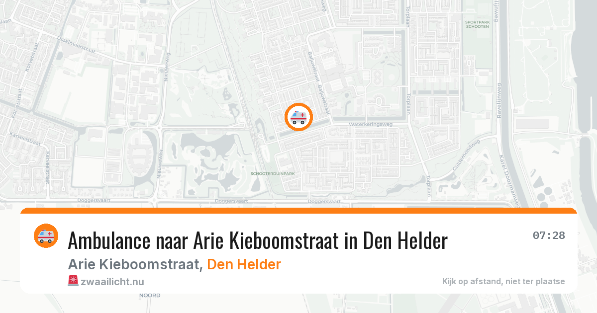 Ambulance naar Arie Kieboomstraat in Den Helder — 10 apr 2026