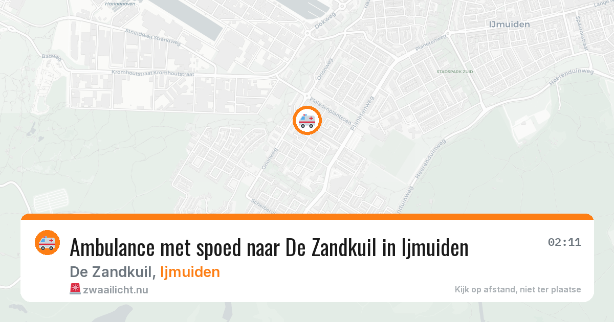 Ambulance met spoed naar De Zandkuil in Ijmuiden — 6 apr 2026
