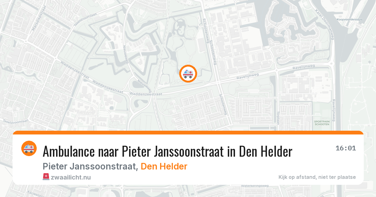 Ambulance naar Pieter Janssoonstraat in Den Helder — 28 mei 2026