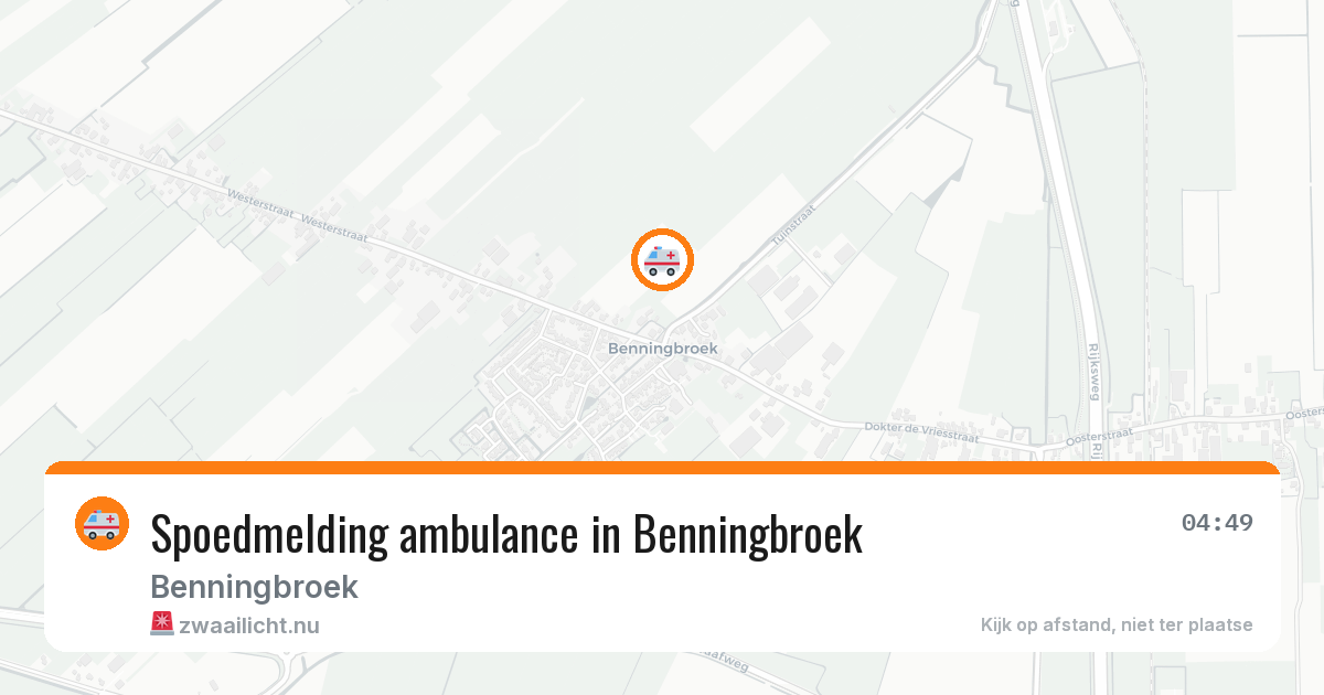 Spoedmelding ambulance in Benningbroek — 6 jul 2026