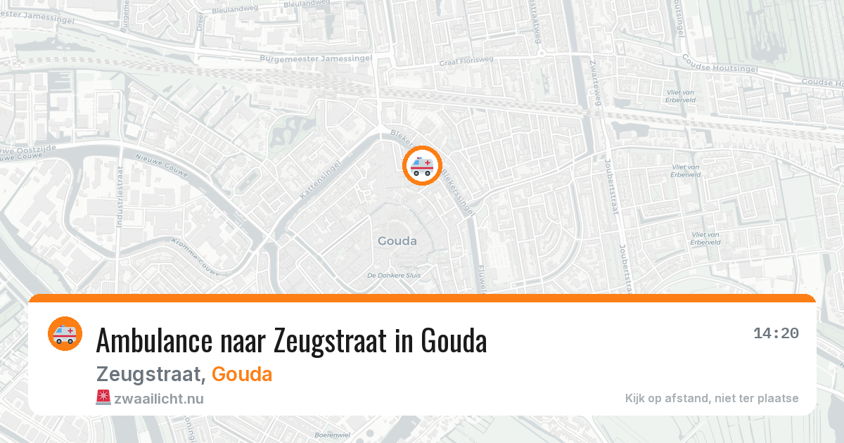 Ambulance naar Zeugstraat in Gouda — 12 jul 2026