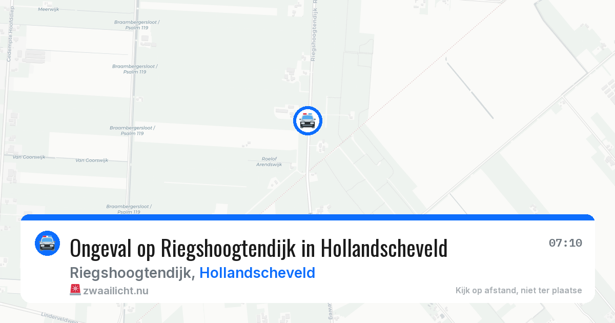Ongeval op Riegshoogtendijk in Hollandscheveld — 31 mrt 2026